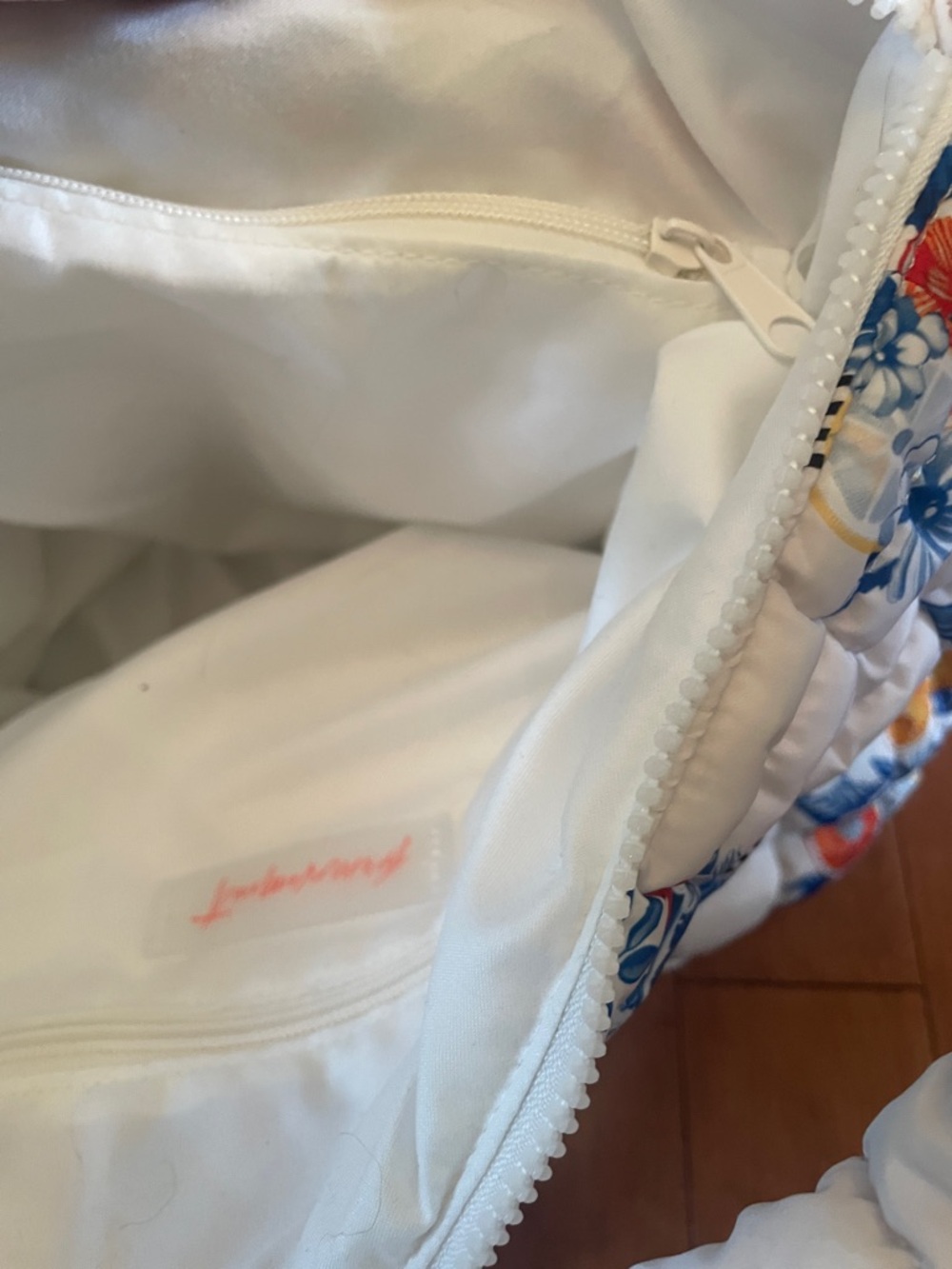 Free People Quilted Floral Citrus Tote - White, Blue, Orange - Picture 5 of 5